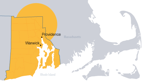 Mutual HVAC service area map